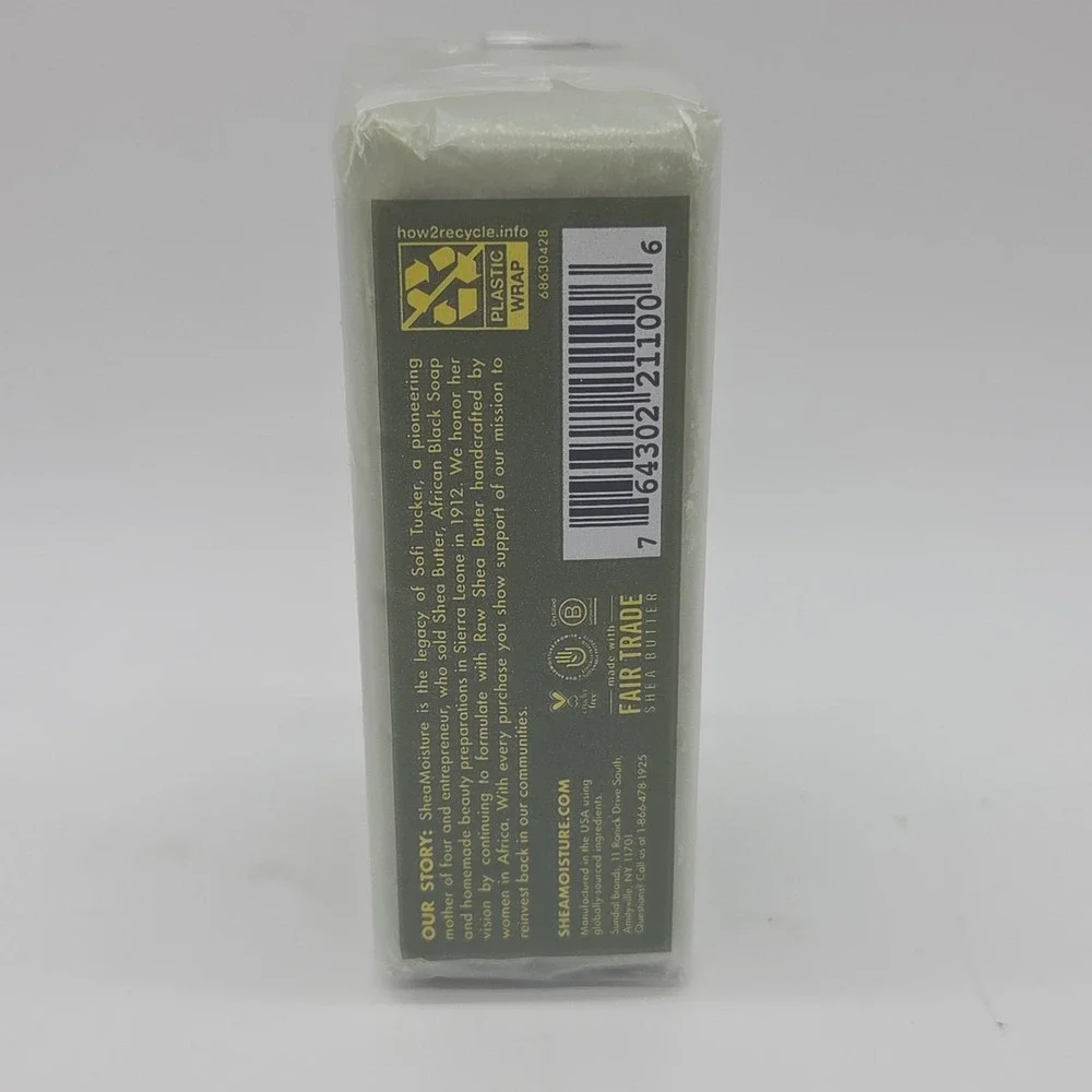 Shea Moisture Olive & Green Tea Shea Butter w Avocado Soap Bar Aging Skin 8oz